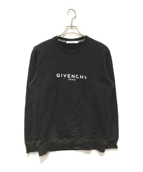 GIVENCHY（ジバンシィ）GIVENCHY (ジバンシィ) ヴィンテージロゴプリントクルーネックスウェット ブラック サイズ:XSの古着・服飾アイテム