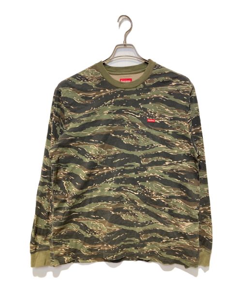 SUPREME（シュプリーム）SUPREME (シュプリーム) スモールボックスロゴL/S Tee オリーブ×ブラック サイズ:Mの古着・服飾アイテム