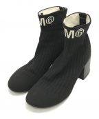 MM6 Maison Margielaエムエムシックス メゾンマルジェラ）の古着「HEEL SOCK BOOTS」｜ブラック