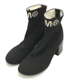 MM6 Maison Margiela（エムエムシックス メゾンマルジェラ）の古着「HEEL SOCK BOOTS」｜ブラック