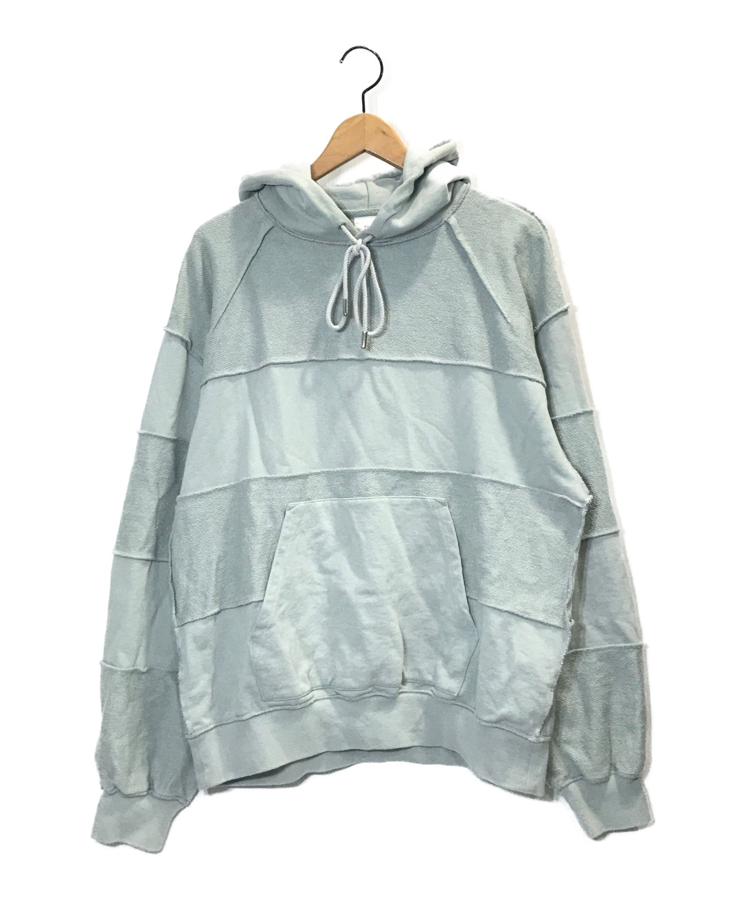 Name. (ネーム) INSIDE OUT HOODED SWEATER ブルー