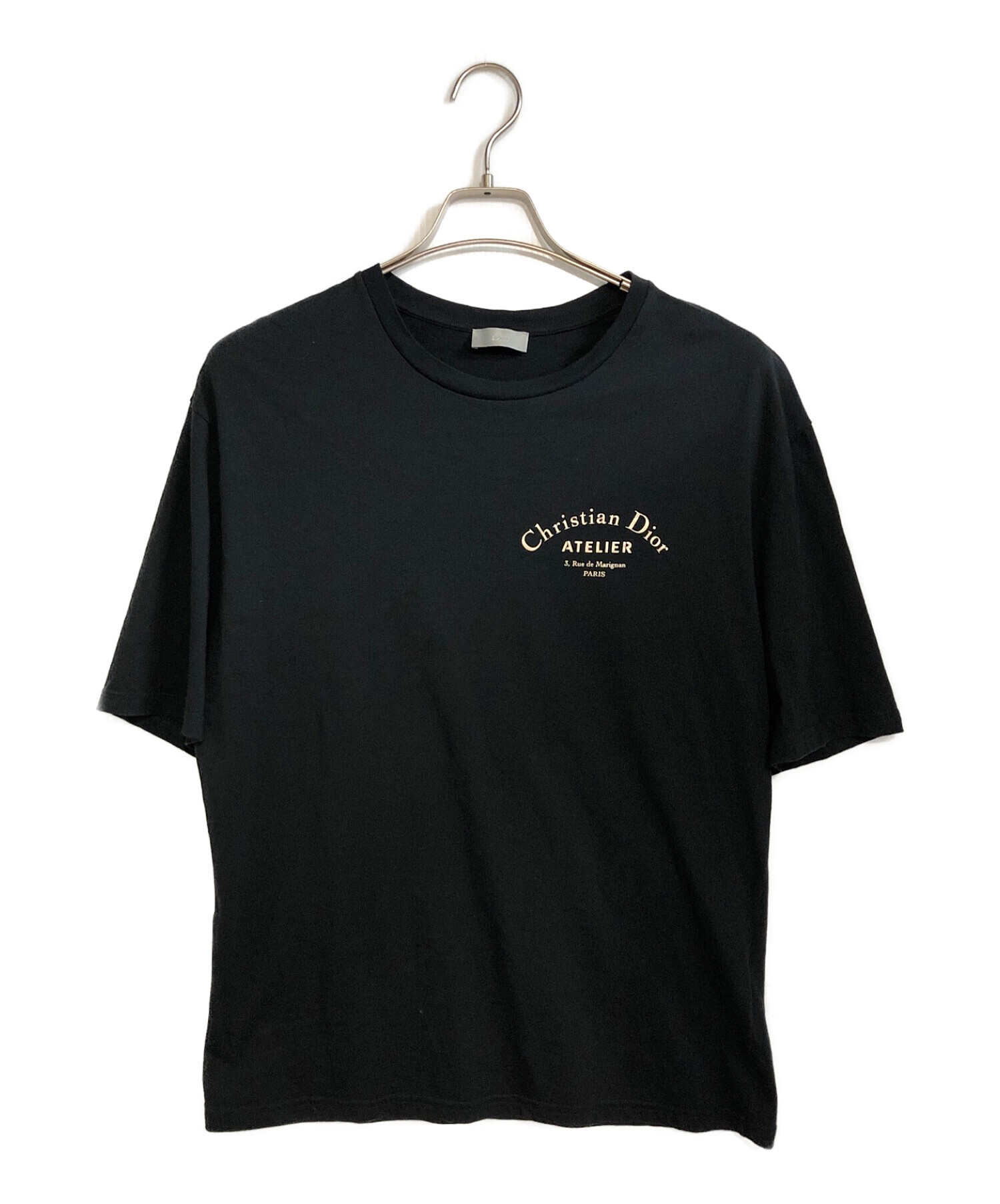 Christian Dior (クリスチャン ディオール) アトリエロゴプリントTシャツ ブラック サイズ:L