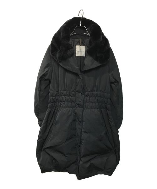 MONCLER（モンクレール）MONCLER (モンクレール) ラビットファーダウンコート ブラックの古着・服飾アイテム