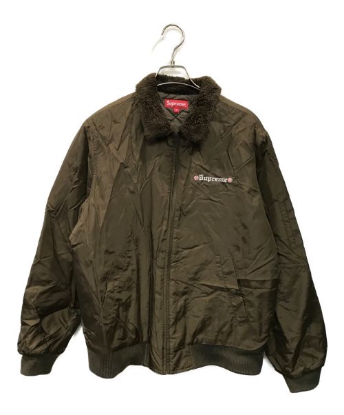 Supreme × Independent（シュプリーム × インデペンデント）Supreme × INDEPENDENT (シュプリーム × インデペンデント) Fur Collar Bomber Jacket ブラウン サイズ:Mの古着・服飾アイテム