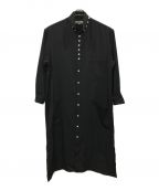 Yohji Yamamoto pour hommeヨウジヤマモト プールオム）の古着「Gabardine Stand Collar Blouse」｜ブラック