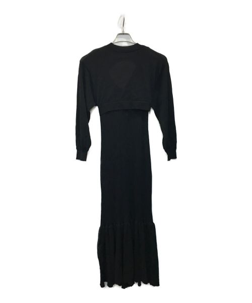 CASA FLINE（カーサフライン）CASA FLINE (カーサフライン) バックオープンニットドレス ブラック サイズ:FREEの古着・服飾アイテム