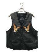 SUPREMEシュプリーム）の古着「Eagle Leather Vest」｜ブラック