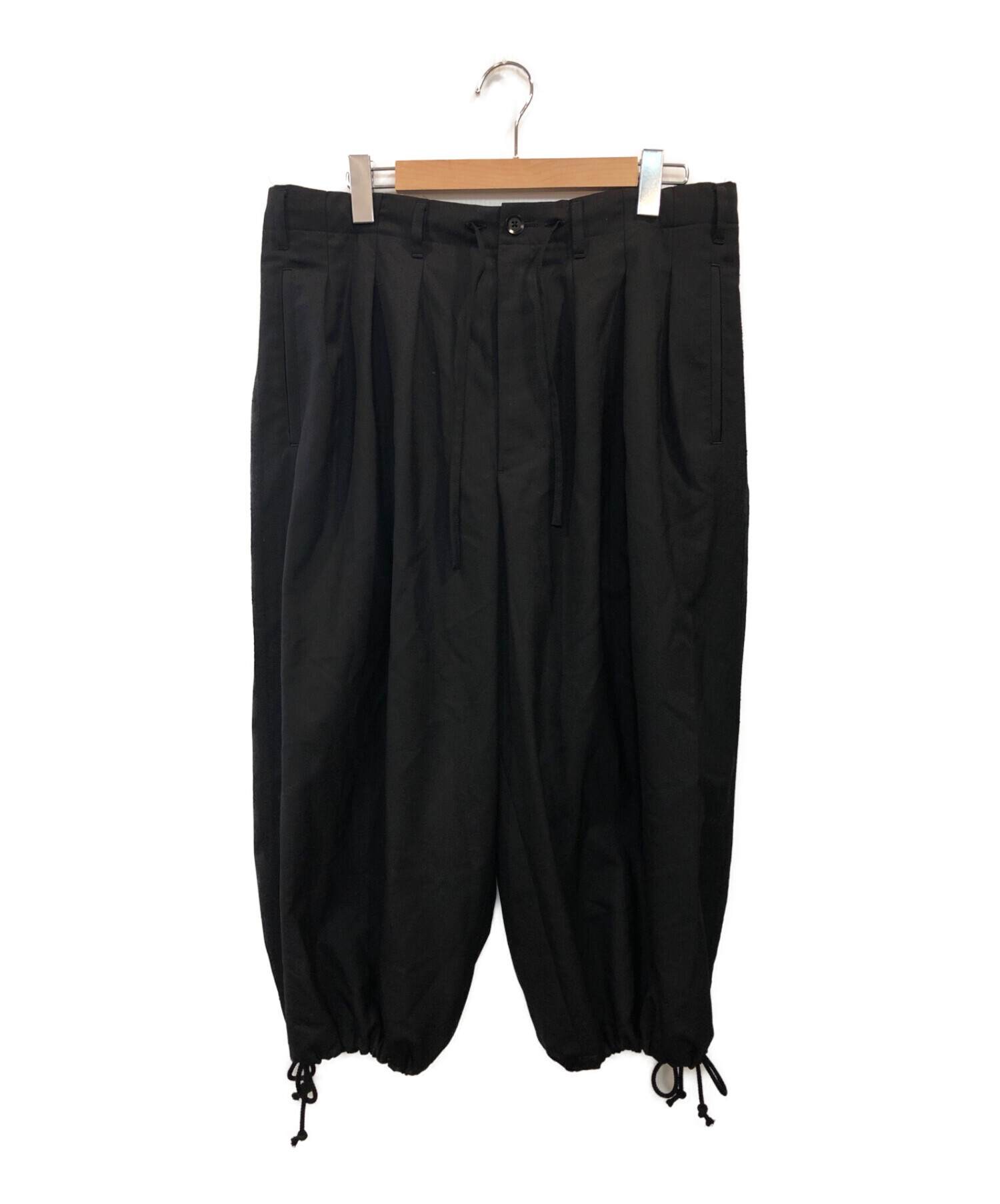 GROUND Y (グラウンドワイ) T/W Gabardine Balloon Pants ブラック サイズ:3