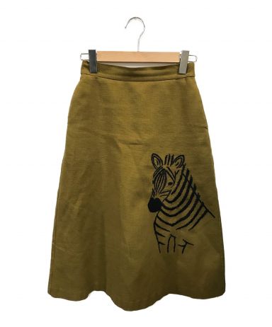 [中古]MUVEIL(ミュベール)のレディース スカート シマウマ刺繍 スカート