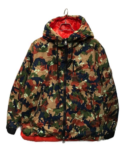 MONCLER（モンクレール）MONCLER (モンクレール) Slamet Jacket ブラウン×レッド サイズ:2の古着・服飾アイテム