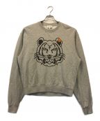 KENZOケンゾー）の古着「TIGER HEAD PRINTING COTTON SWEATSHIRT」｜グレー