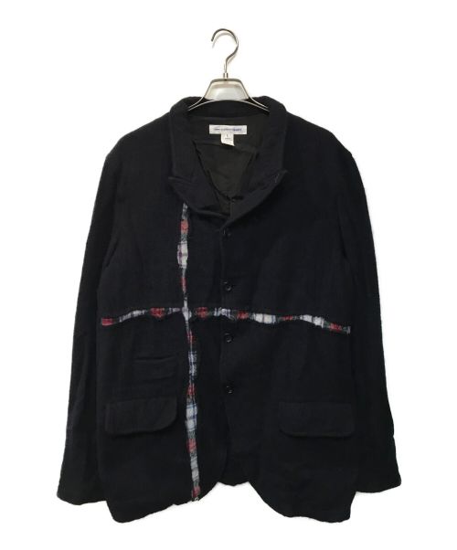 COMME des GARCONS SHIRT（コムデギャルソンシャツ）COMME des GARCONS SHIRT (コムデギャルソンシャツ) プレーンブロードクロスウールジャケット ネイビー サイズ:XLの古着・服飾アイテム