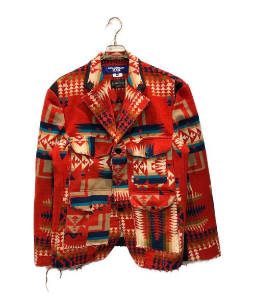 JUNYA WATANABE MAN COMME des GARCONS（ジュンヤワタナベ コムデギャルソン）JUNYA WATANABE MAN COMME des GARCONS PENDLETON (ペンドルトン) Native Pendleton single breast レッド×ホワイト サイズ:XLの古着・服飾アイテム