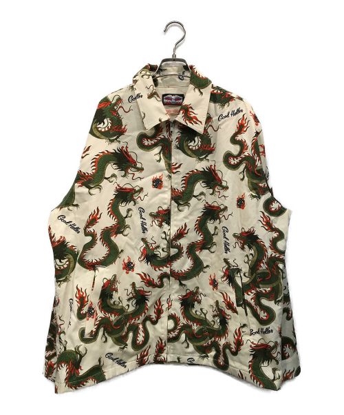 goodheller（グッドヘラー）goodheller (グッドヘラー) SOUVENIR DORAGON ALLOVER PATTERN SWINGTOP JACKET(スーベニアドラゴンオールオーバーパターンスウィングトップジャケット) ベージュ サイズ:XXLの古着・服飾アイテム