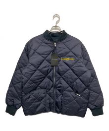 good heller（グッドヘラー）の古着「COMPANY LOGO WAPPEN MILITARY QUILTING JACKET」｜ネイビー