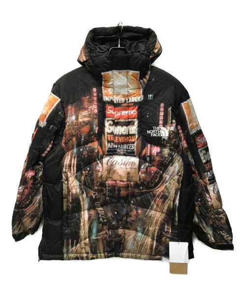 THE NORTH FACE（ザ ノース フェイス）THE NORTH FACE (ザ ノース フェイス) Supreme (シュプリーム) 22AW 800-Fill DOWN Half ZIP Hooded Pullover Jacket ブラック×ブラウン サイズ:L 未使用品の古着・服飾アイテム