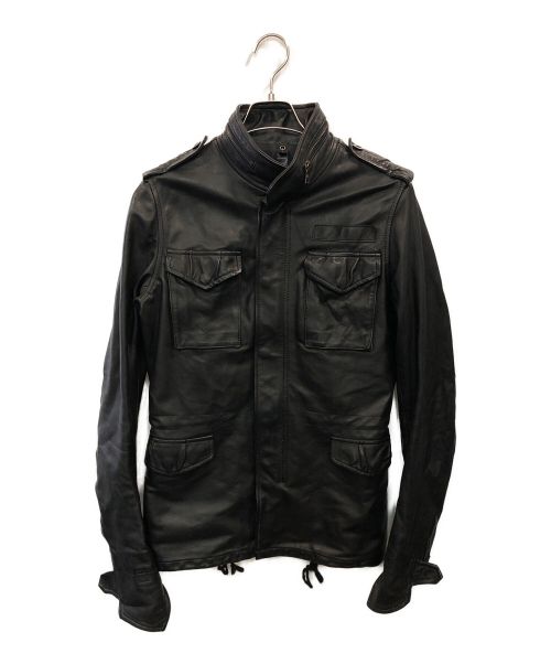 wjk（ダブルジェイケー）wjk (ダブルジェイケー) m66 wild horse leather ブラック サイズ:Lの古着・服飾アイテム