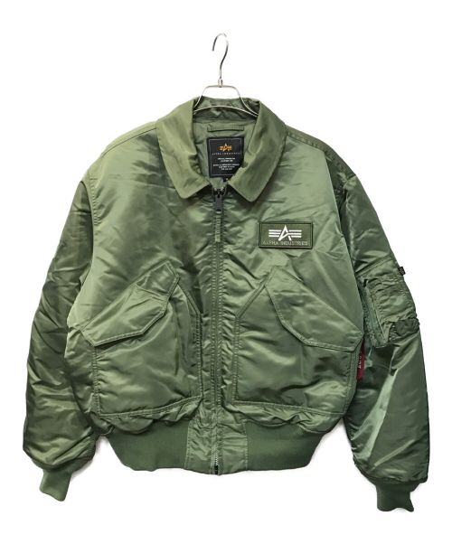 ALPHA INDUSTRIES（アルファインダストリーズ）ALPHA INDUSTRIES (アルファインダストリーズ) フライトジャケット オリーブ サイズ:XLの古着・服飾アイテム