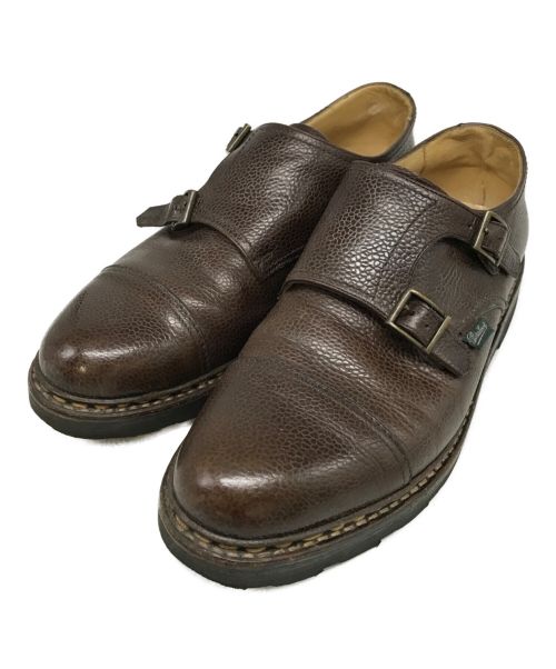 PARABOOT（パラブーツ）PARABOOT (パラブーツ) WILLIAMモンクストラップシューズ ブラウン サイズ:表記なし（実寸サイズをご参照くださいませ）の古着・服飾アイテム