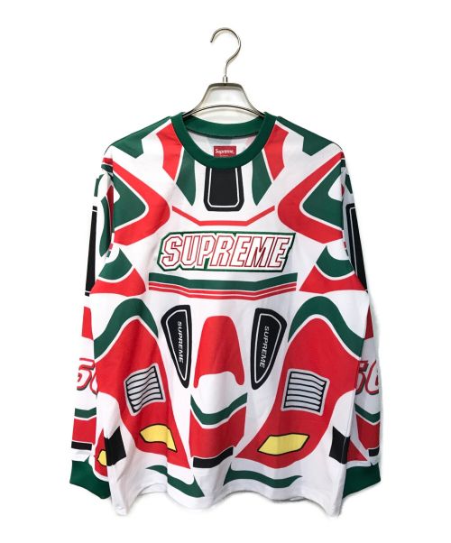 SUPREME（シュプリーム）Supreme (シュプリーム) Decals moto jersey ホワイト サイズ:MEDIUMの古着・服飾アイテム