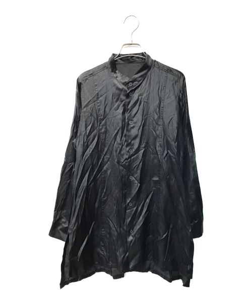 ISSEY MIYAKE（イッセイミヤケ）ISSEY MIYAKE (イッセイミヤケ) LUSTER SHIRT ブラック サイズ:Mの古着・服飾アイテム