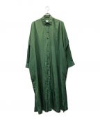 JIL SANDERジルサンダー）の古着「Green Packaway Shirt Dress」｜グリーン
