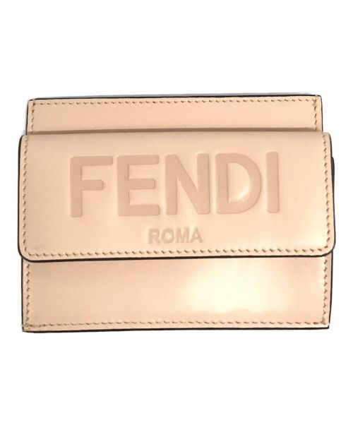 FENDI（フェンディ）FENDI (フェンディ) ROMAカードケース ベージュの古着・服飾アイテム