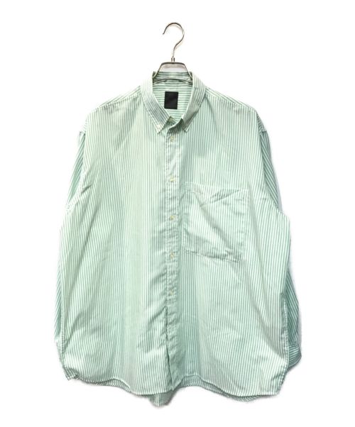 DAIWA PIER39（ダイワ ピア39）DAIWA PIER39 (ダイワ ピア39) TECH BUTTON DOWN SHIRTS ホワイト×グリーン サイズ:Lの古着・服飾アイテム