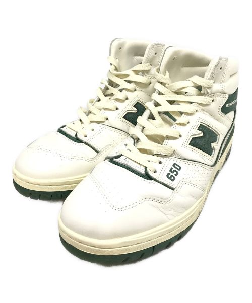 NEW BALANCE（ニューバランス）NEW BALANCE (ニューバランス) AIME LEON DORE (エメレオンドレ) BB550AD1 ホワイト×グリーン サイズ:30の古着・服飾アイテム