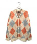 Needles×BEAMS BOYニードルズ×ビームスボーイ）の古着「Mohair Cardigan」｜オレンジ