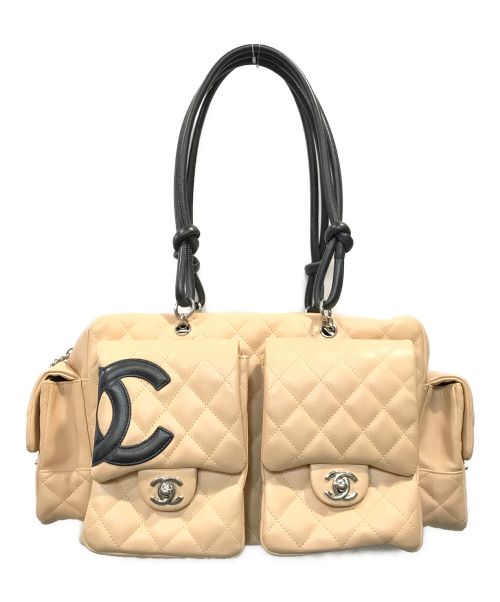 CHANEL（シャネル）CHANEL (シャネル) カンボンマルチポケットトートバッグ ベージュの古着・服飾アイテム