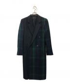 PAUL SMITHポールスミス）の古着「DREAMER BLACK WATCH MIX UP DOUBLE-BREASTED COAT」｜グリーン