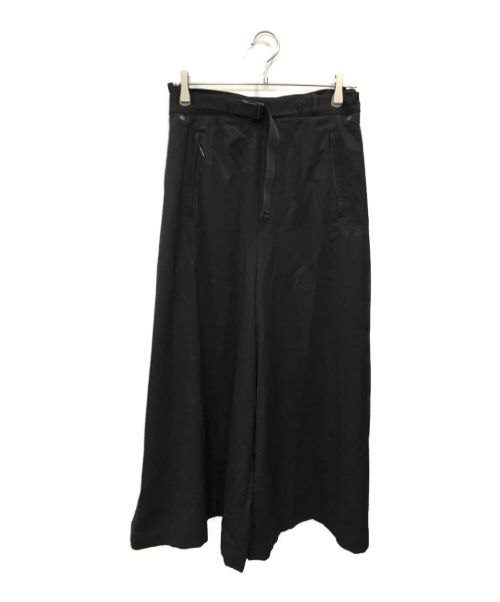 Y-3（ワイスリー）Y-3 (ワイスリー) CLASSIC REFINED WOOL CROPPED WIDE LEG PANTS ブラック サイズ:2XSの古着・服飾アイテム