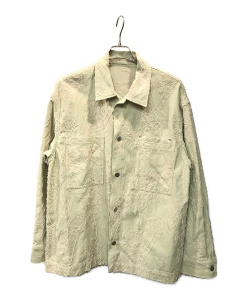 URU（ウル）URU (ウル) COTTON JACQUARD - LONG SLEEVE SHIRTS グリーン サイズ:2の古着・服飾アイテム