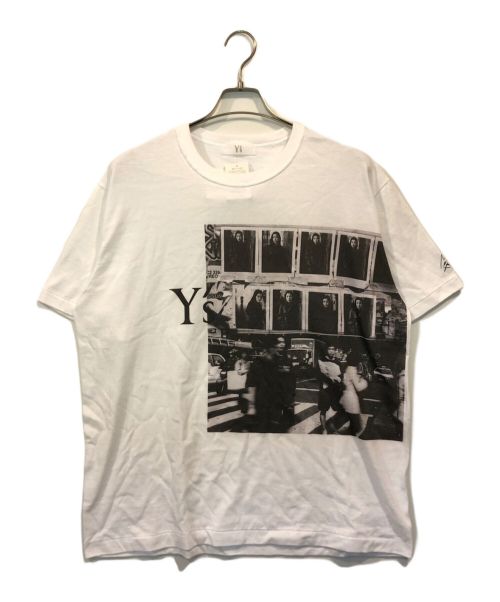 Y's（ワイズ）Y's (ワイズ) PICTURE PIGMENT PRINT SHORT SLEEVE ホワイト×ブラック サイズ:4の古着・服飾アイテム