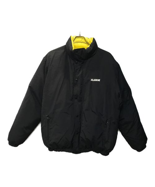 X-LARGE（エクストララージ）X-LARGE (エクストララージ) REVERSIBLE DOWN JACKET イエロー×ブラック サイズ:Mの古着・服飾アイテム