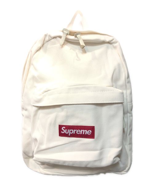 SUPREME（シュプリーム）SUPREME (シュプリーム) CANVAS BACKPACK ホワイト×レッドの古着・服飾アイテム