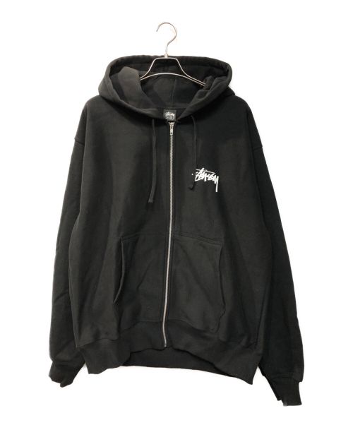 stussy（ステューシー）stussy (ステューシー) Sara Zip Hoodie ブラック サイズ:XXLの古着・服飾アイテム