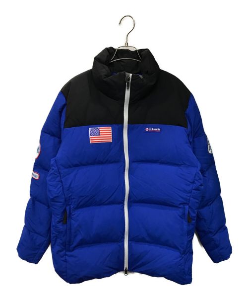 Columbia（コロンビア）Columbia (コロンビア) ATMOS LAB (アトモスラボ) KINGSTON CANAL TEXT JACKET/キングストンキャナルテクストジャケット ブルー サイズ:Lの古着・服飾アイテム