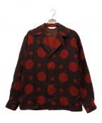 SASQUATCHfabrix.サスクワッチファブリックス）の古着「DOTS SHIRT JACKET」｜グレー×レッド