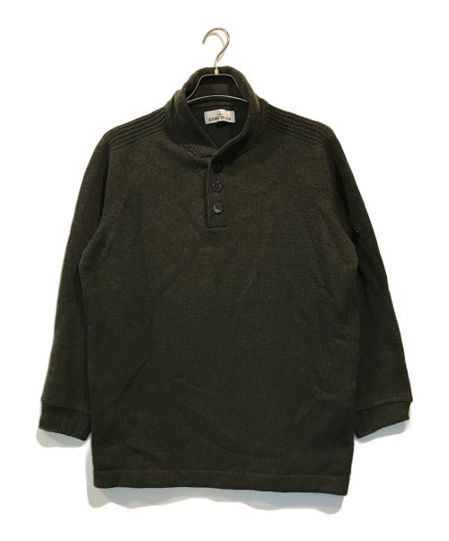 STONE ISLAND（ストーンアイランド）STONE ISLAND (ストーンアイランド) ショールカラーニット ブラウン サイズ:Lの古着・服飾アイテム