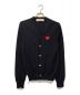 PLAY COMME des GARCONS（プレイ コムデギャルソン）の古着「CARDIGAN RED HEART」｜ネイビー