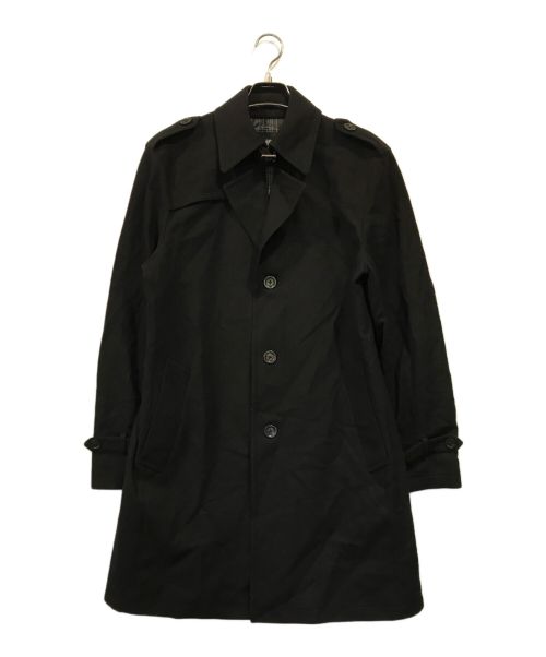 BURBERRY BLACK LABEL（バーバリーブラックレーベル）BURBERRY BLACK LABEL (バーバリーブラックレーベル) ウールコート ブラック サイズ:XLの古着・服飾アイテム