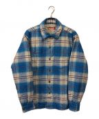 SUPREMEシュプリーム）の古着「LINED FLANNEL SNAP SHIRT」｜ブルー×ホワイト