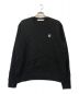 maison kitsune（メゾンキツネ）の古着「GREY FOX HEAD PATCH RELAXED JUMPER」｜ブラック