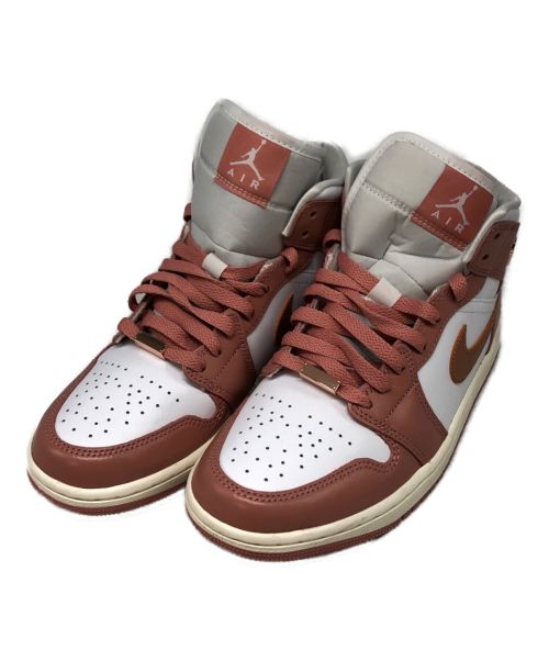 NIKE（ナイキ）NIKE (ナイキ) WMNS Air Jordan 1 Mid SE ホワイト×ピンク サイズ:26の古着・服飾アイテム