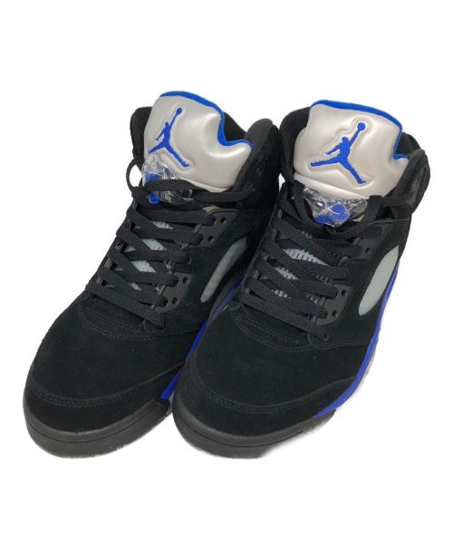 NIKE（ナイキ）NIKE (ナイキ) AIR JORDAN 5 RETRO ブラック×ブルー サイズ:28の古着・服飾アイテム