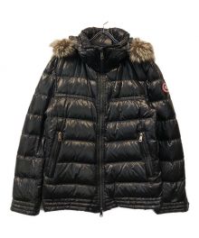 BURBERRY BLACK LABEL（バーバリーブラックレーベル）の古着「ワッペンダウンジャケット」｜ブラック