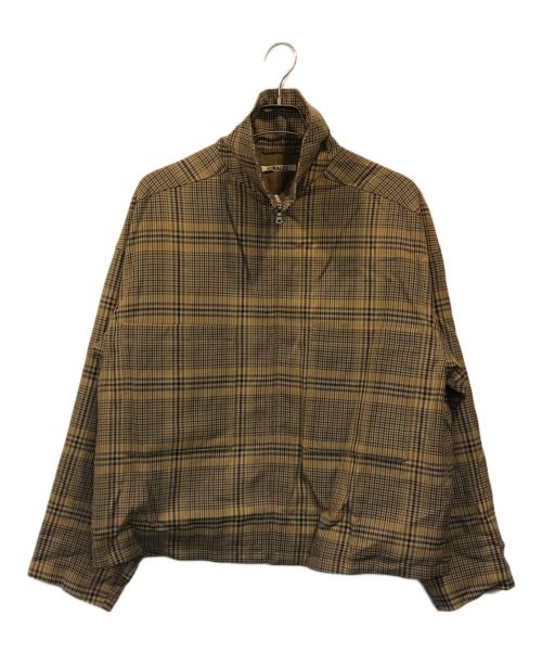 AURALEE（オーラリー）AURALEE (オーラリー) WOOL SERGE CHECK ZIP-UP BLOUSON ブラウン サイズ:SIZE 4の古着・服飾アイテム