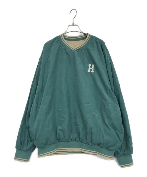 HUF（ハフ）HUF (ハフ) リバーシブルナイロンプルオーバー グリーン×ベージュ サイズ:Lの古着・服飾アイテム